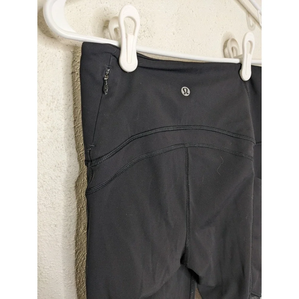 Lululemon Sole Training Crop Luxtreme Yoga Poseidon Leggings Black Size 6 W6ADFS